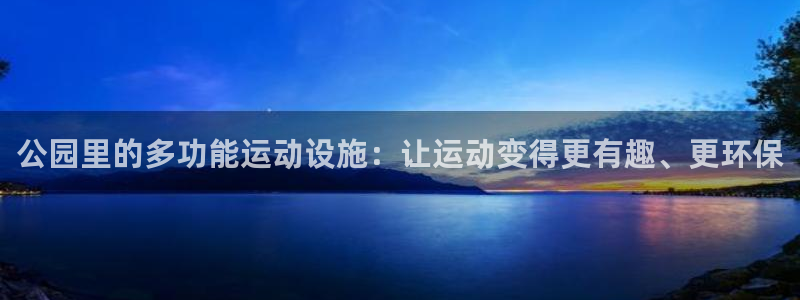注册征途国际：公园里的多功能运动设施：让运动变得更有趣、更环