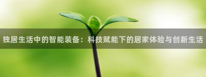 征途国际平台注册：独居生活中的智能装备：科技赋能下的